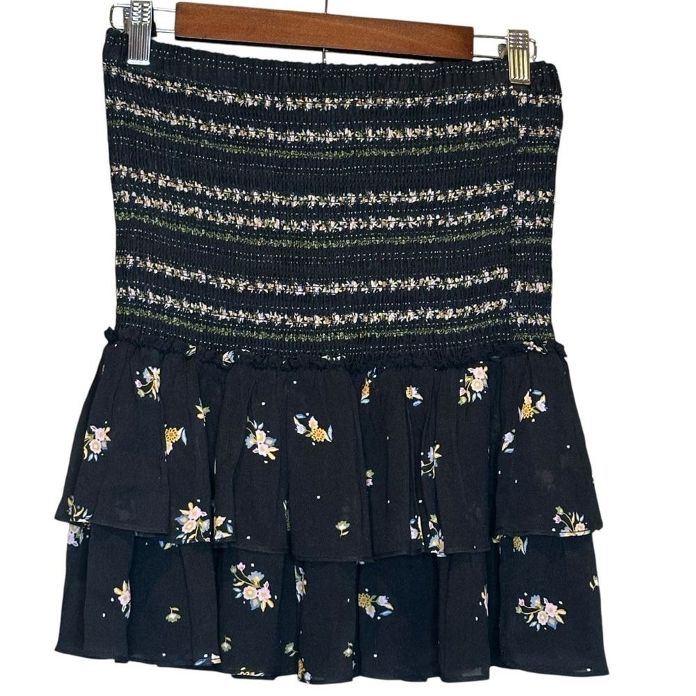 Dolan Mini Skirt Size Women’s Small Whimsigoth Eleanor Black Floral Multi - Picture 2 of 10